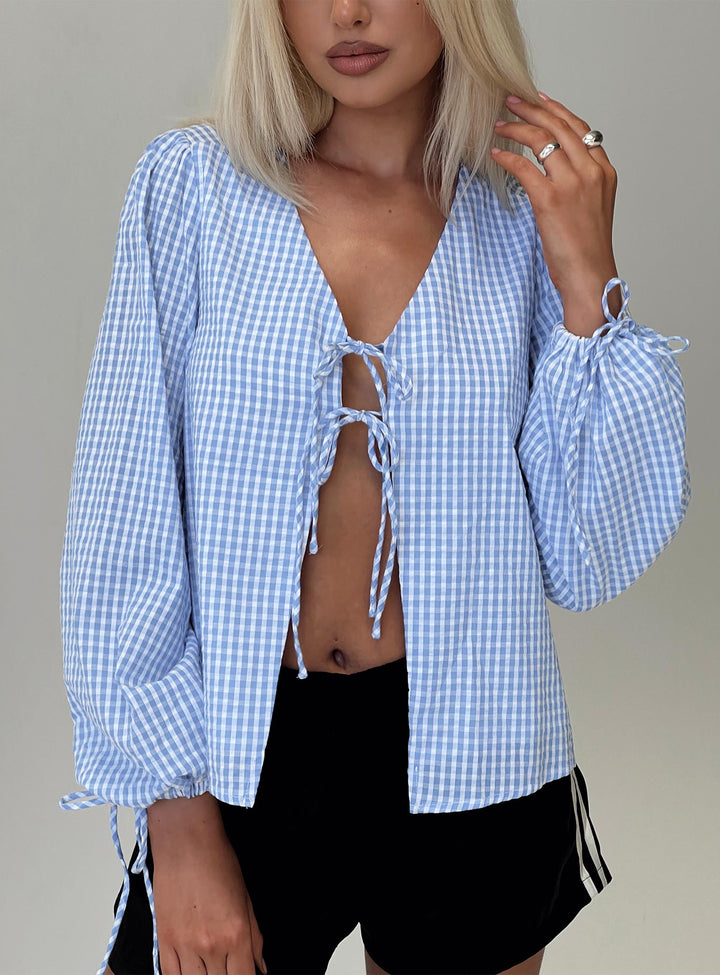 Slide Away Top Blau
