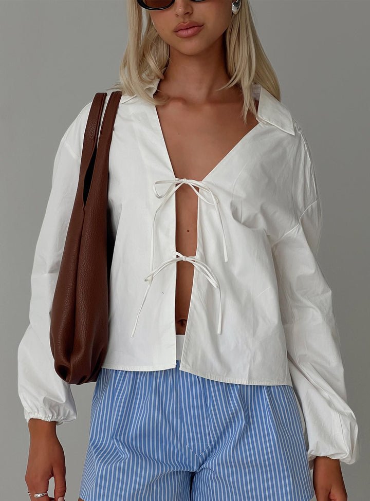 Rinon Langarmshirt Weiß