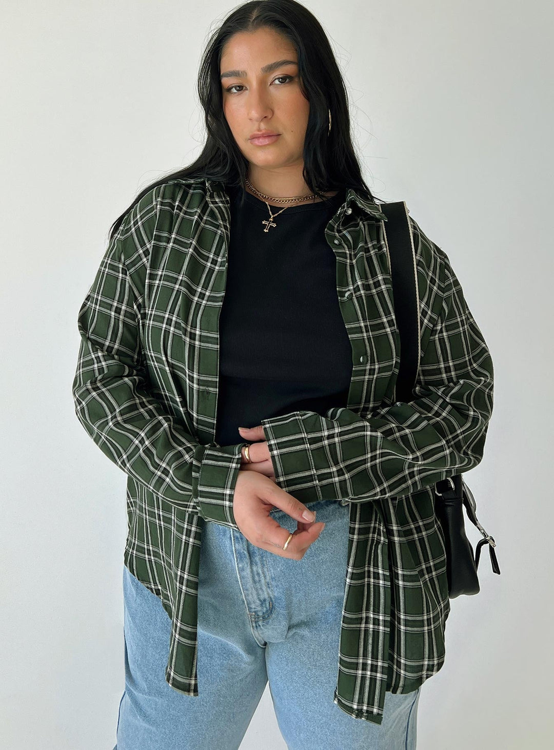 Nora Shirt Waldgrün Curve