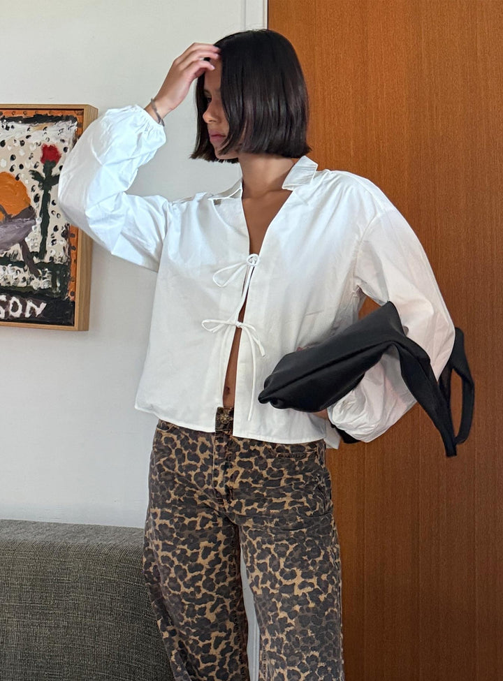 Rinon Langarmshirt Weiß