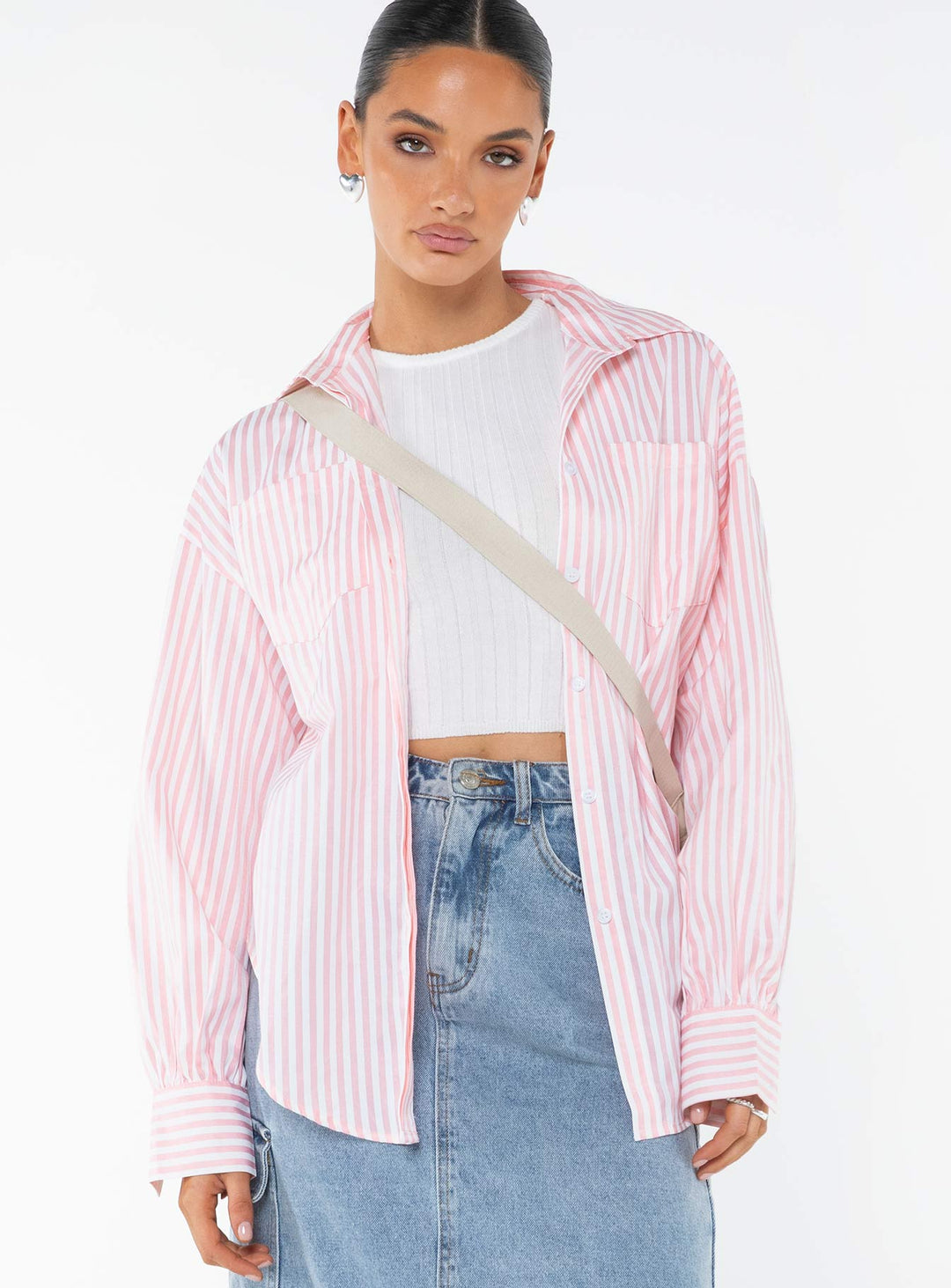 Swindon Hemd Rosa Streifen