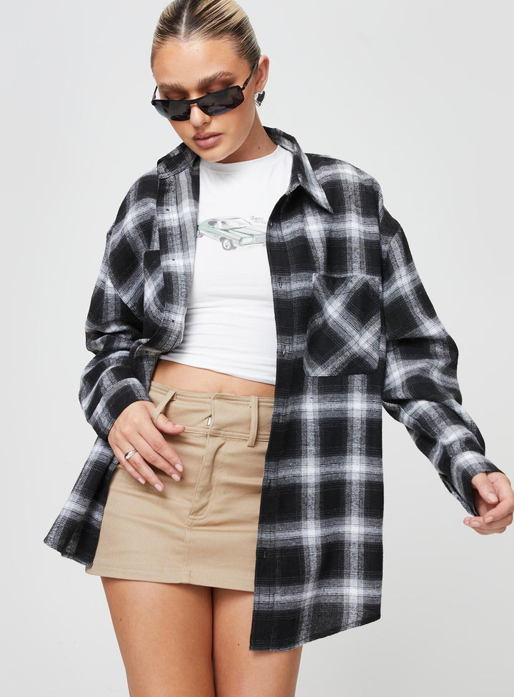 Waver Shirt Black / White Check
