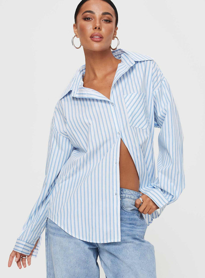 Sellars Shirt Blau / Weiß