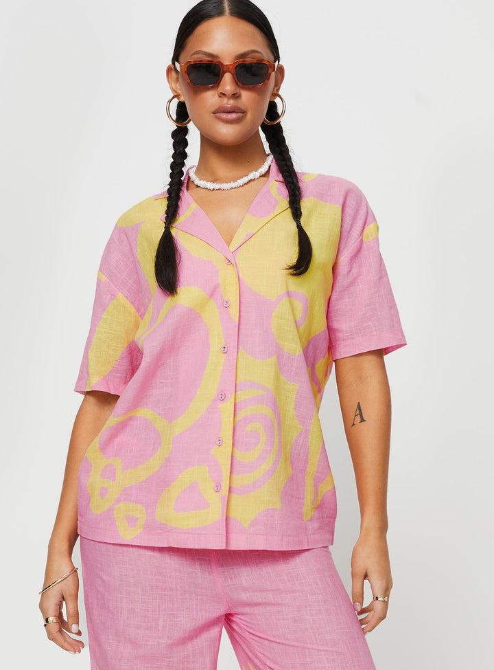 Sollene Top Rosa / Gelb