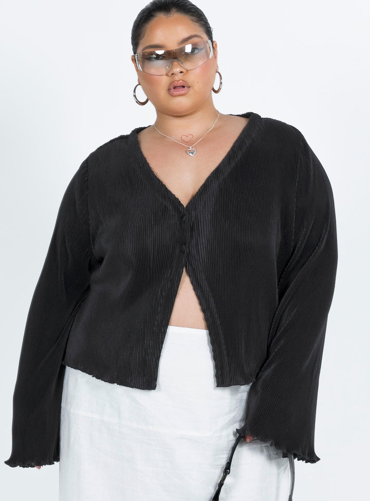 Marie Langarmshirt Schwarz Curve
