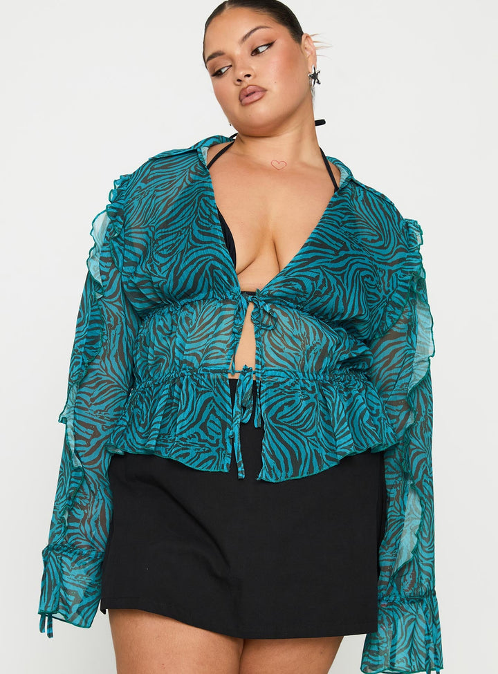 Holidaze Langarmshirt Zebra Curve