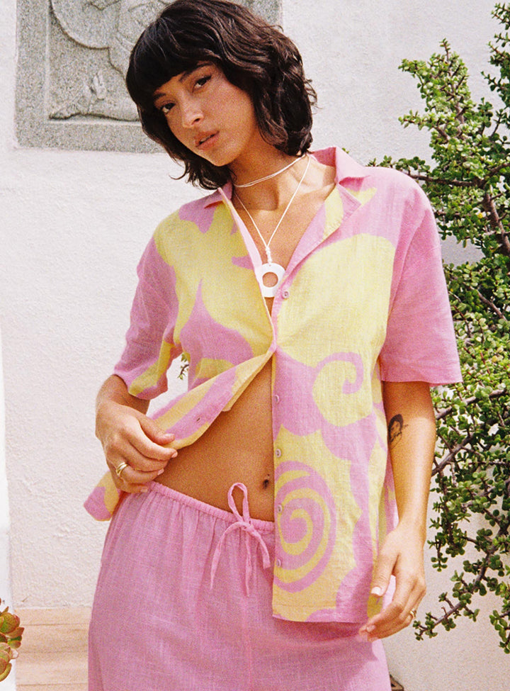 Sollene Top Rosa / Gelb