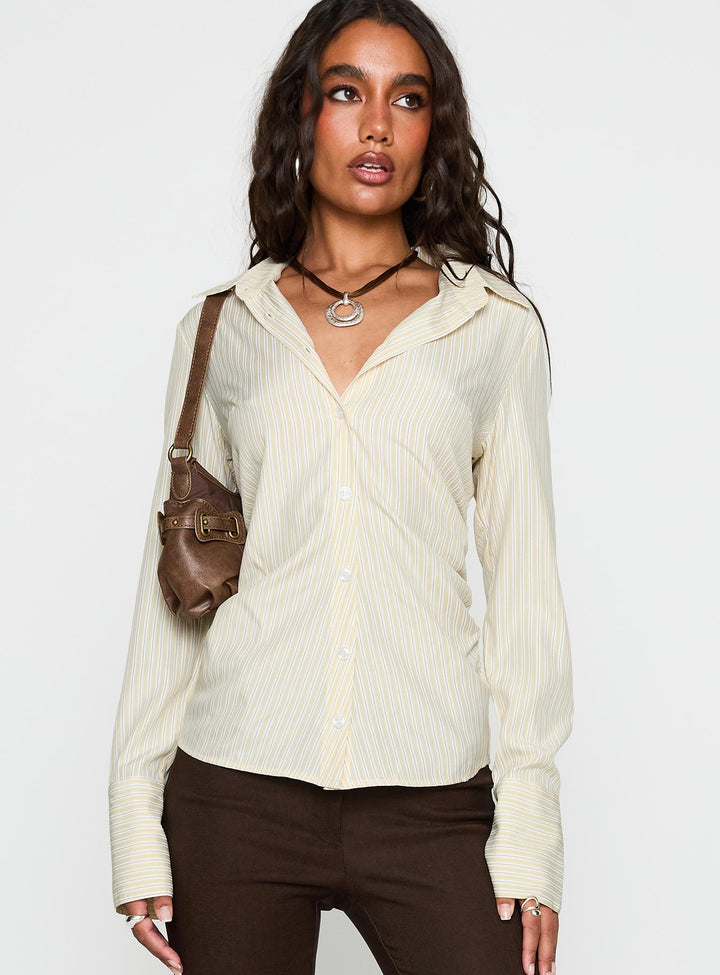 Rush Hour Langarmshirt Gelb gestreift