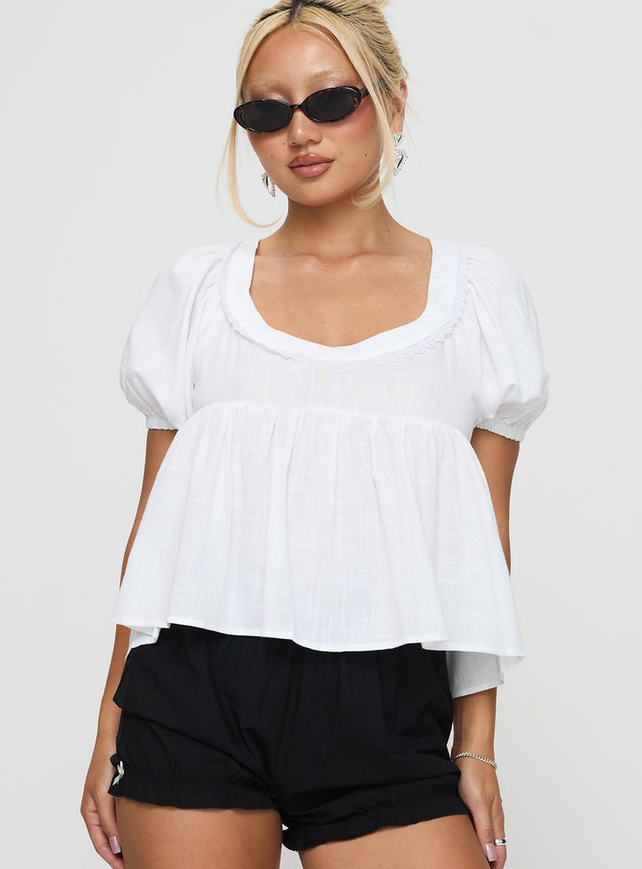 Weyes Smock Top Weiß