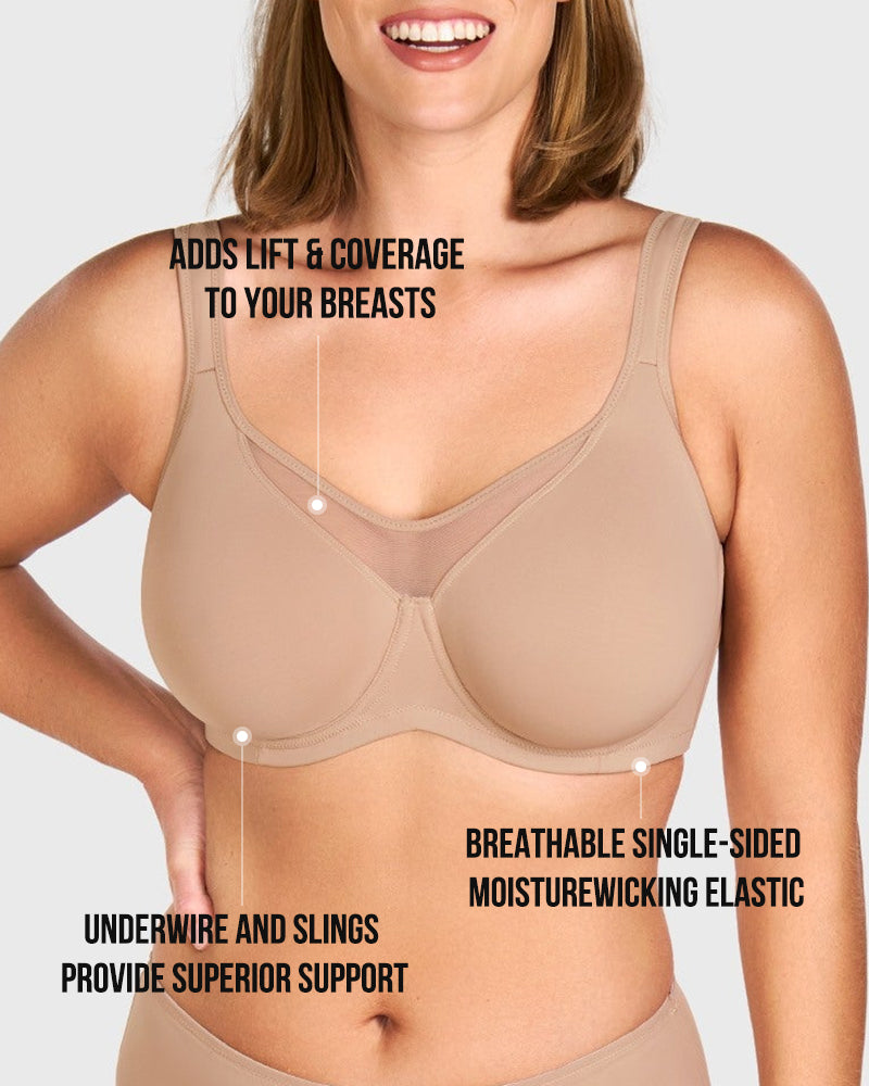 BOGO🔥Mesh Cooling Full Coverage Minimizer Bra
