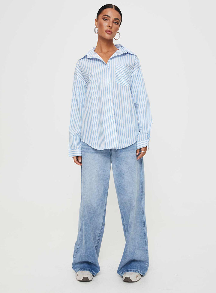 Sellars Shirt Blau / Weiß