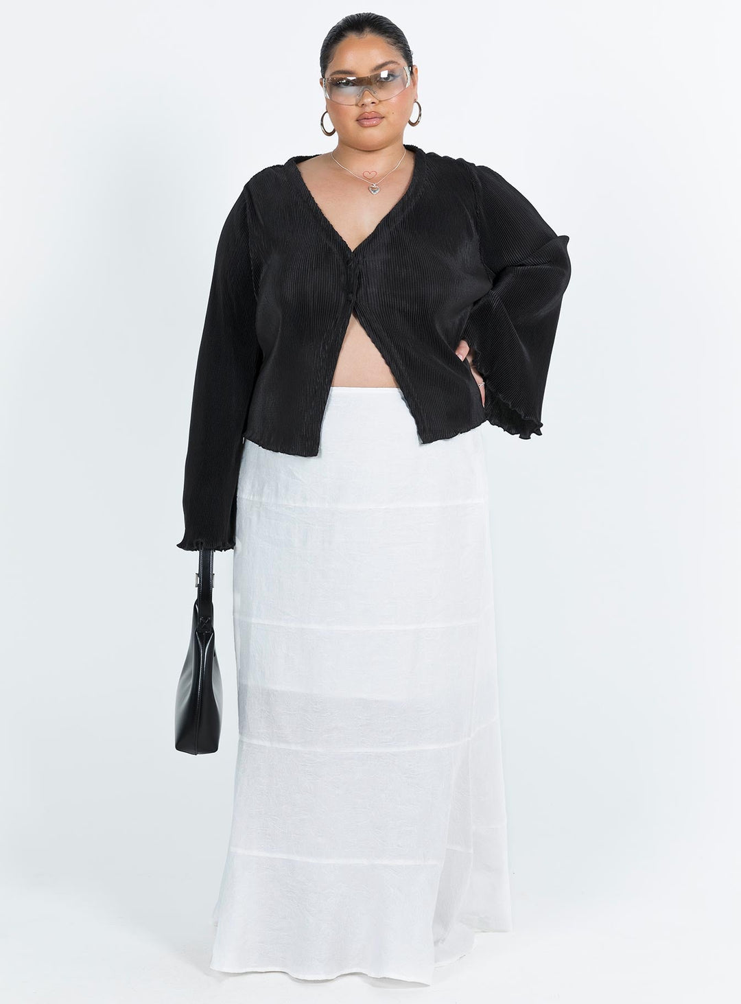 Marie Langarmshirt Schwarz Curve
