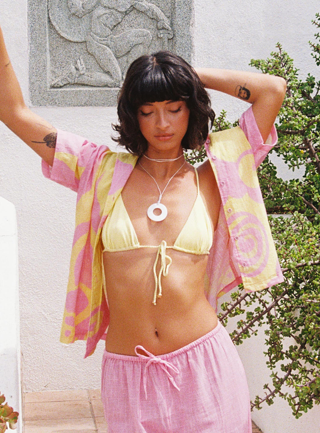 Sollene Top Rosa / Gelb