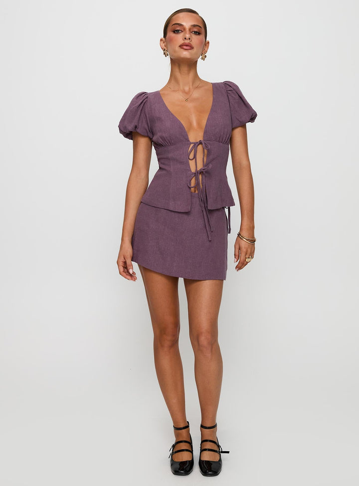 Wilhelmina Blouse Top Mauve
