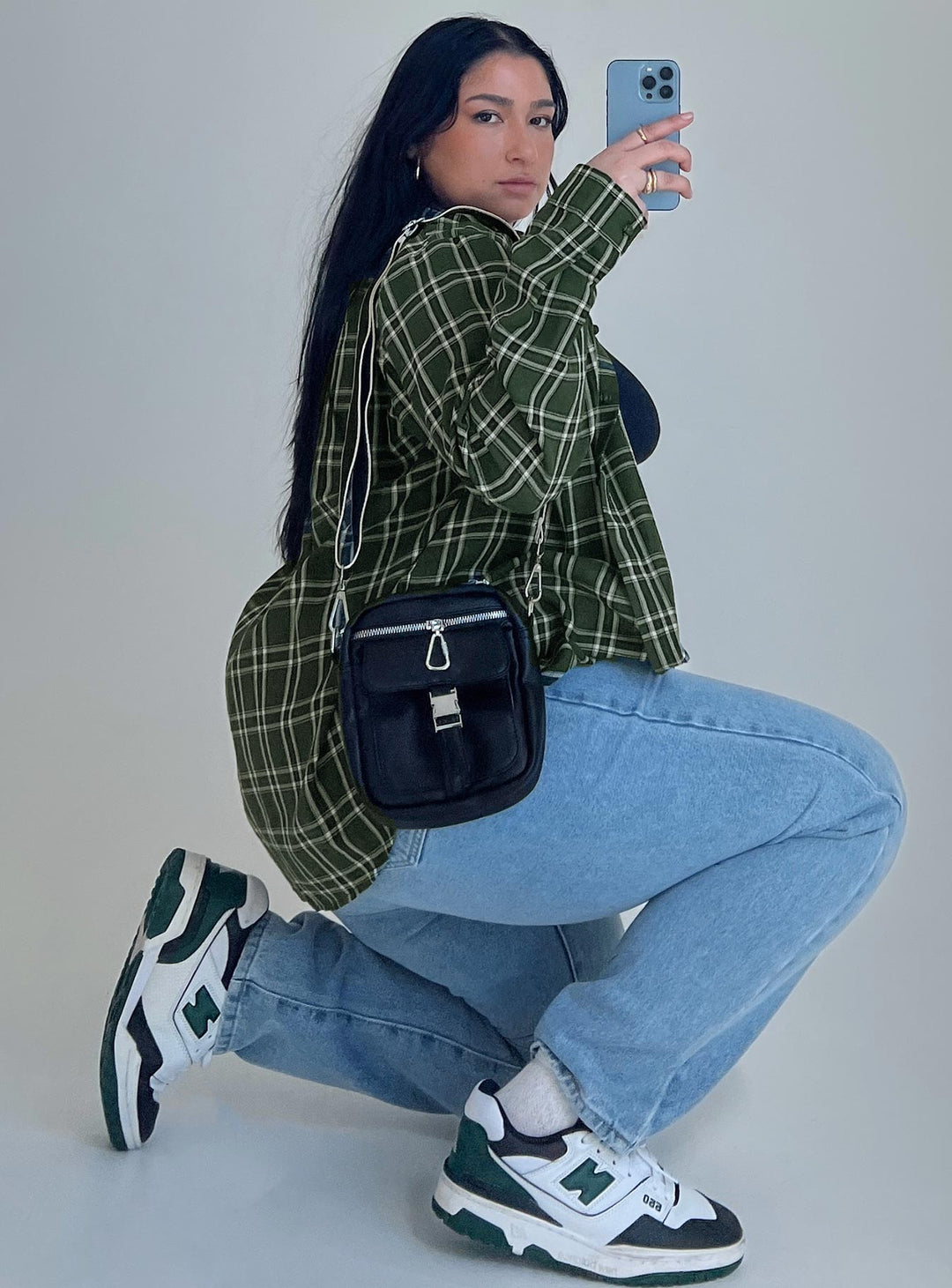 Nora Shirt Waldgrün Curve