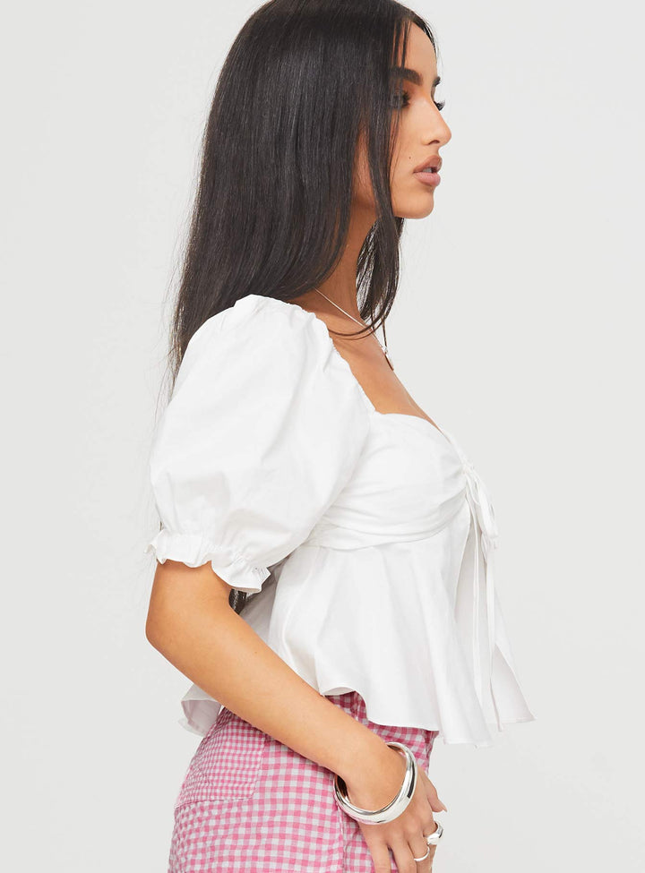 Yuie Blouse Top White