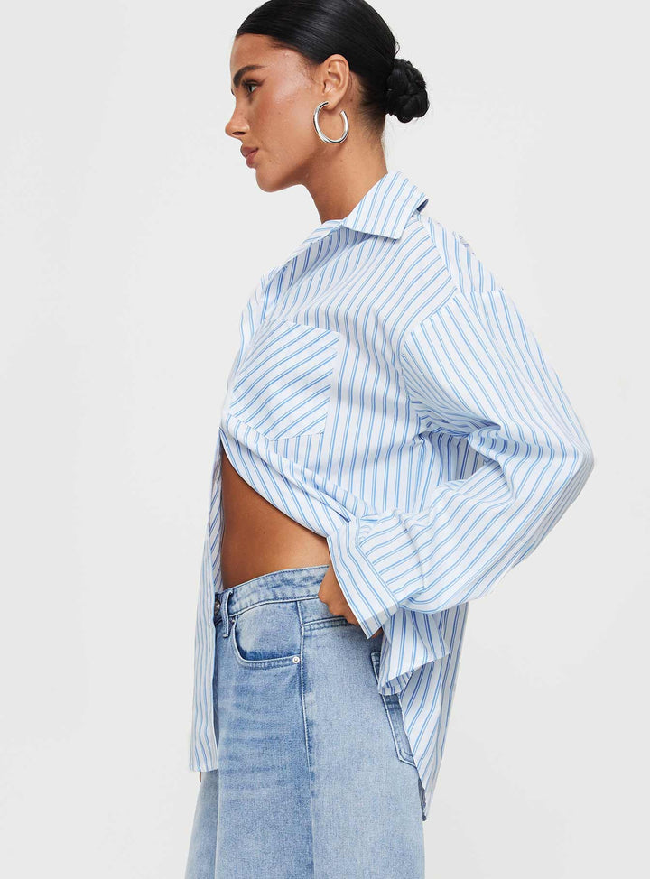 Sellars Shirt Blau / Weiß