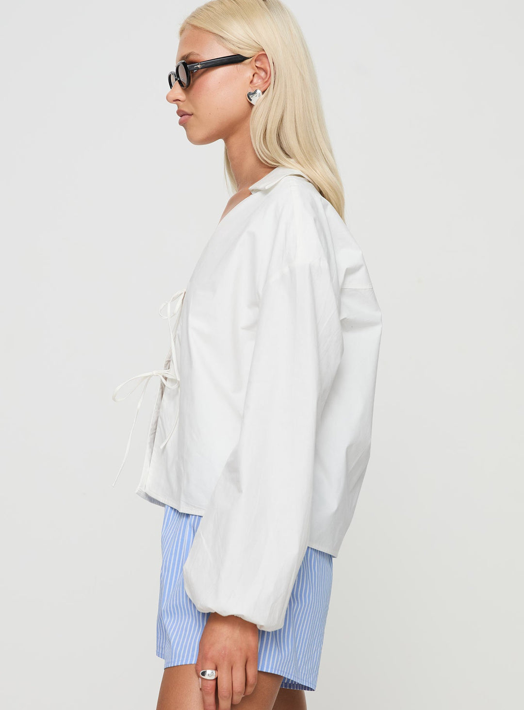 Rinon Langarmshirt Weiß
