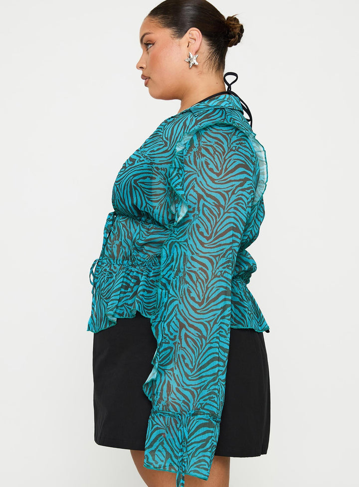 Holidaze Langarmshirt Zebra Curve