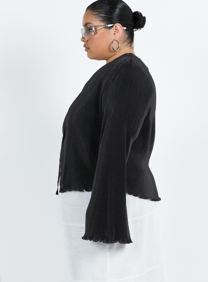 Marie Langarmshirt Schwarz Curve