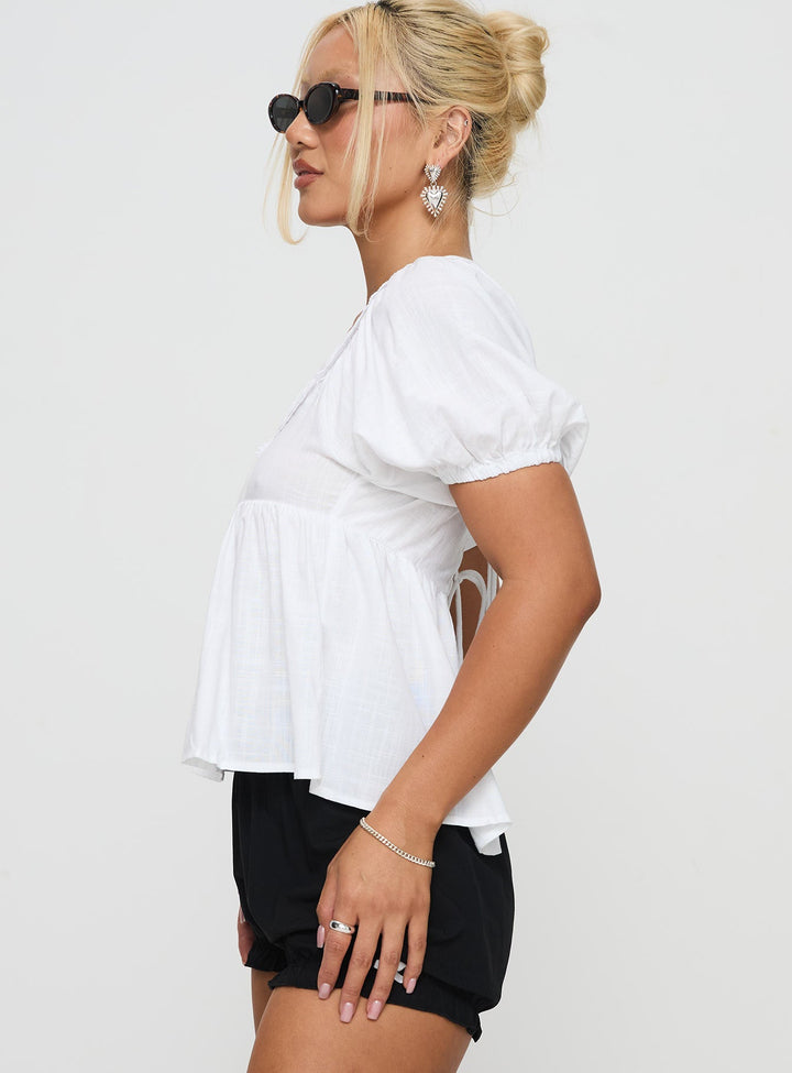 Weyes Smock Top Weiß