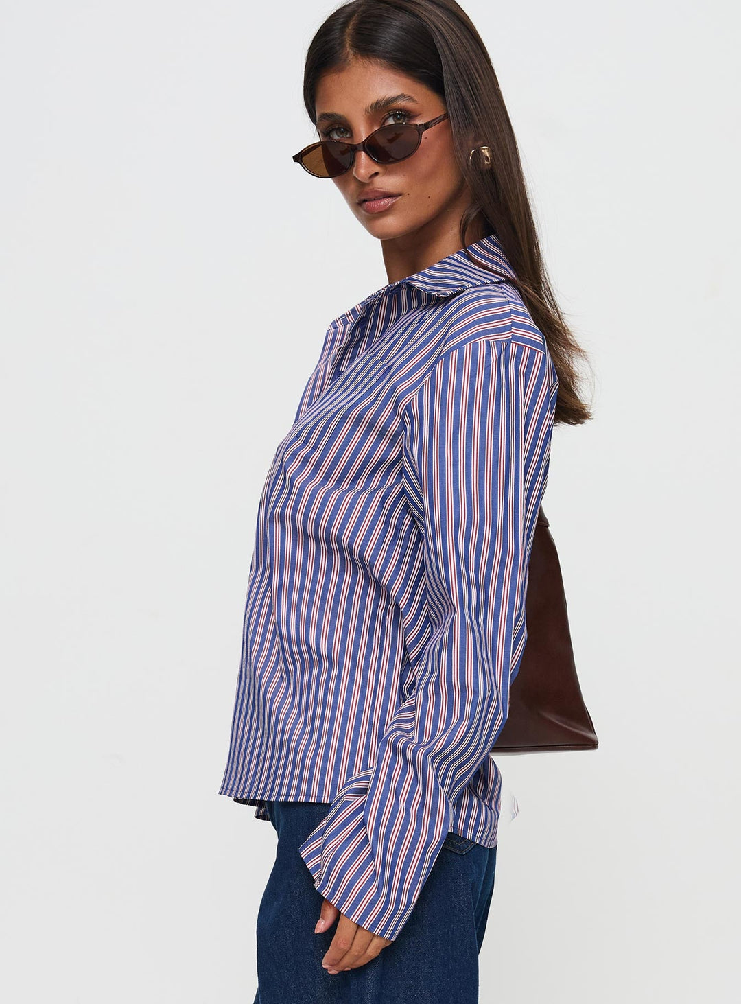 Trillian Long Sleeve Top Navy Stripe