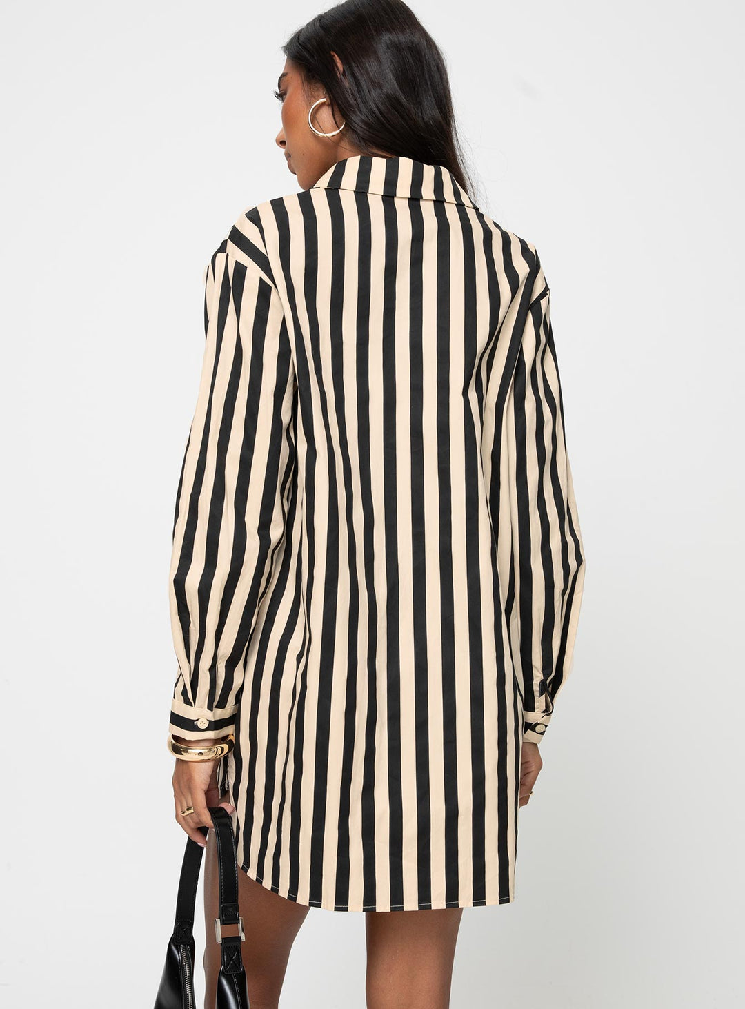 Hancer Hemdkleid Schwarz / Creme