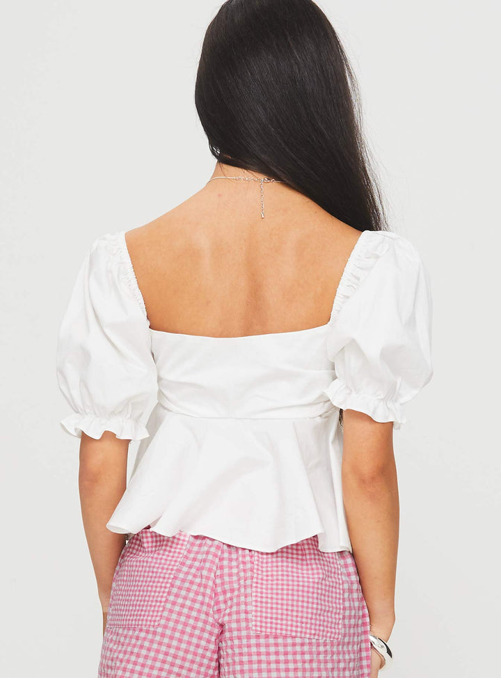 Yuie Blouse Top White