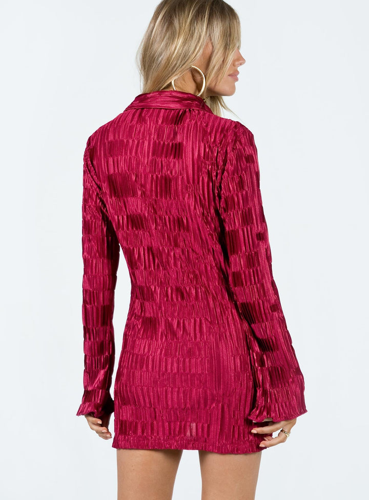Lila Hemdkleid Burgund