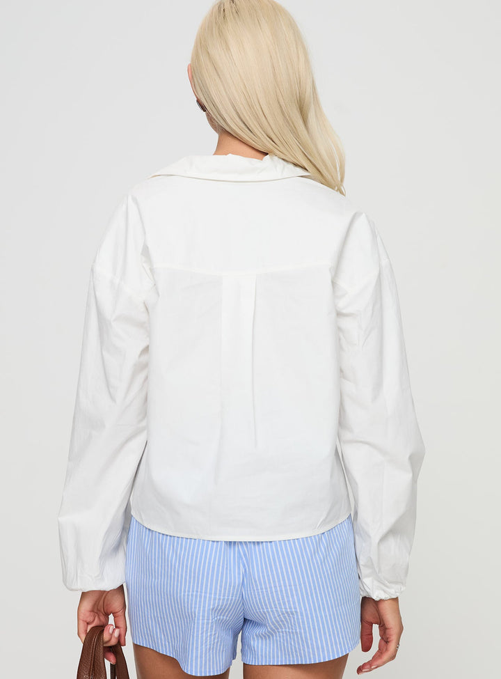 Rinon Langarmshirt Weiß
