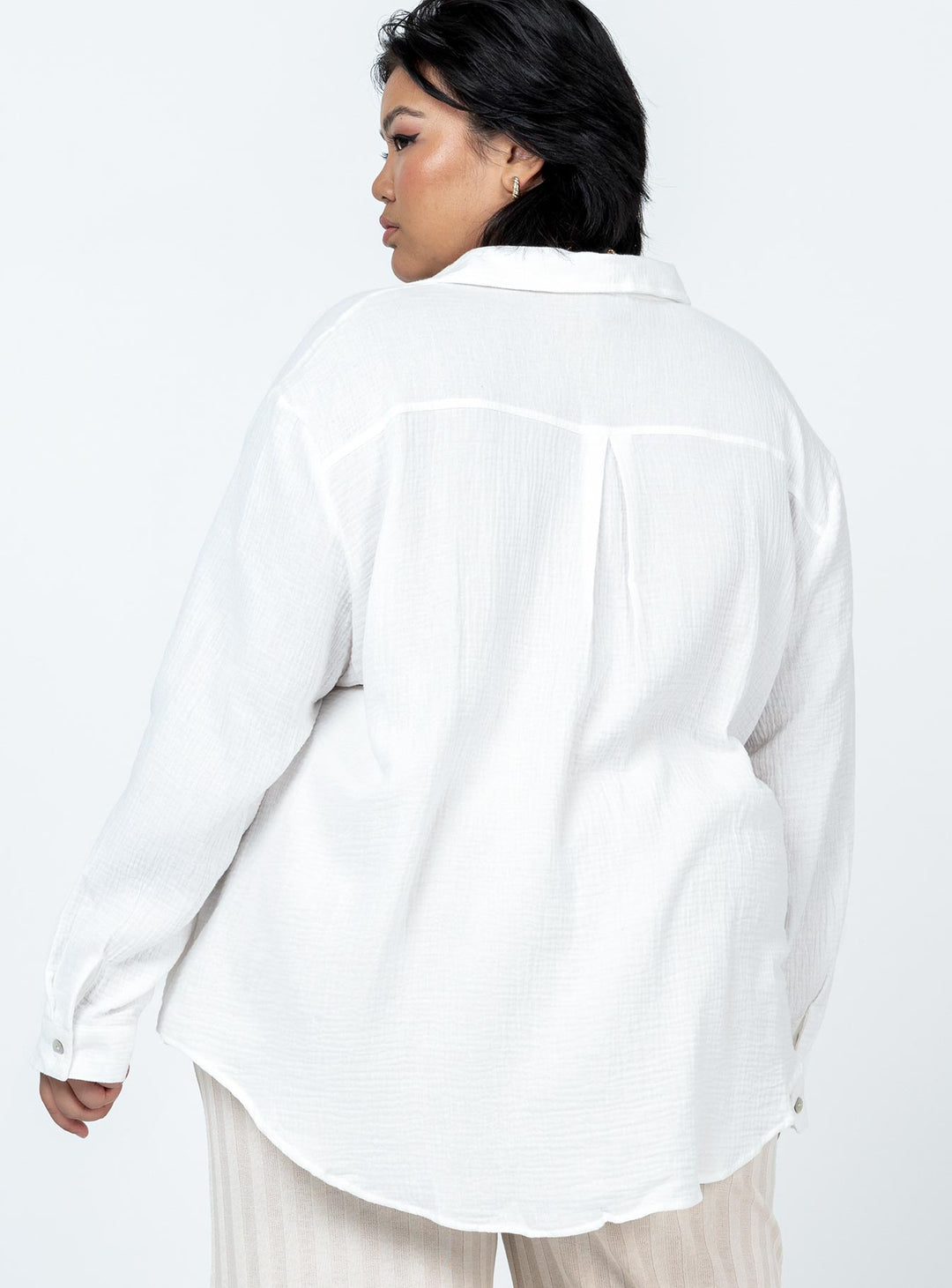 Mahalia Hemd Weiß Curve