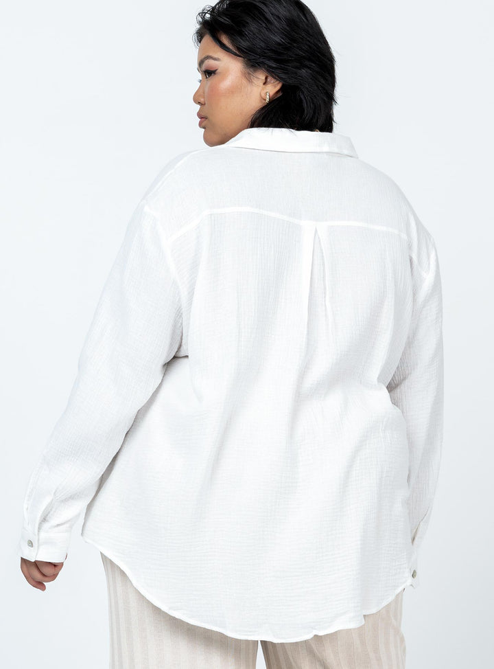 Mahalia Hemd Weiß Curve