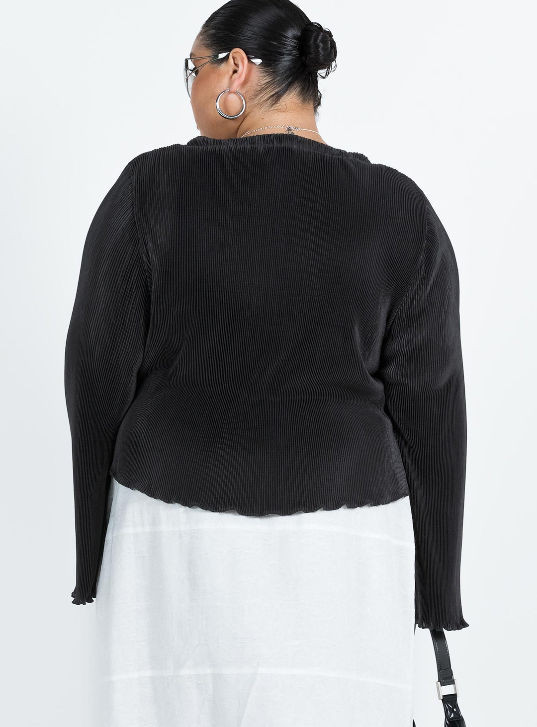 Marie Langarmshirt Schwarz Curve