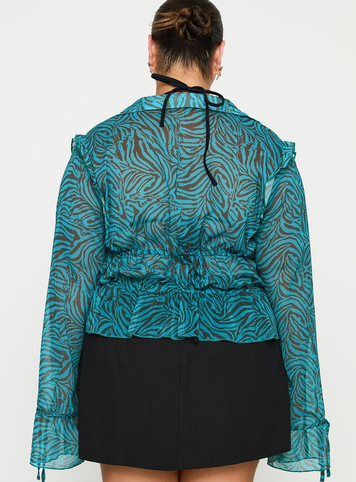 Holidaze Langarmshirt Zebra Curve