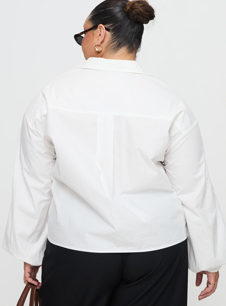 Rinon Langarmshirt Weiß Curve