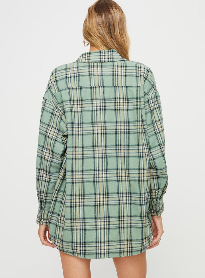Tollen Shirt Dark Green Check