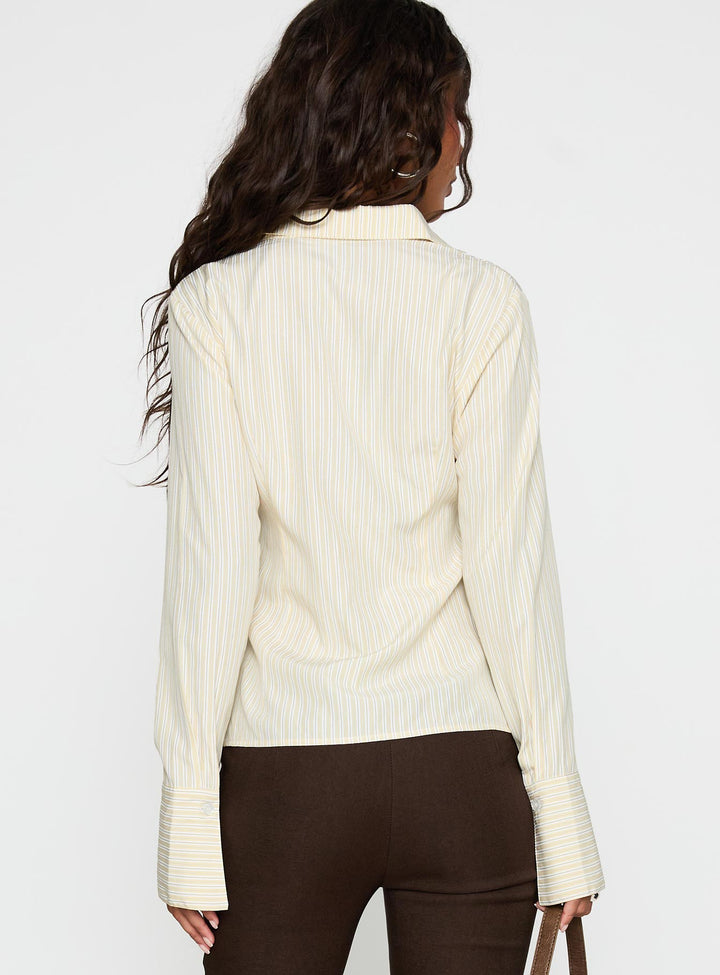 Rush Hour Langarmshirt Gelb gestreift