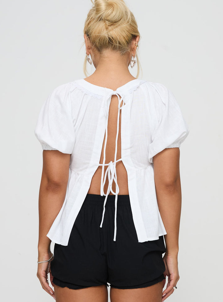Weyes Smock Top Weiß