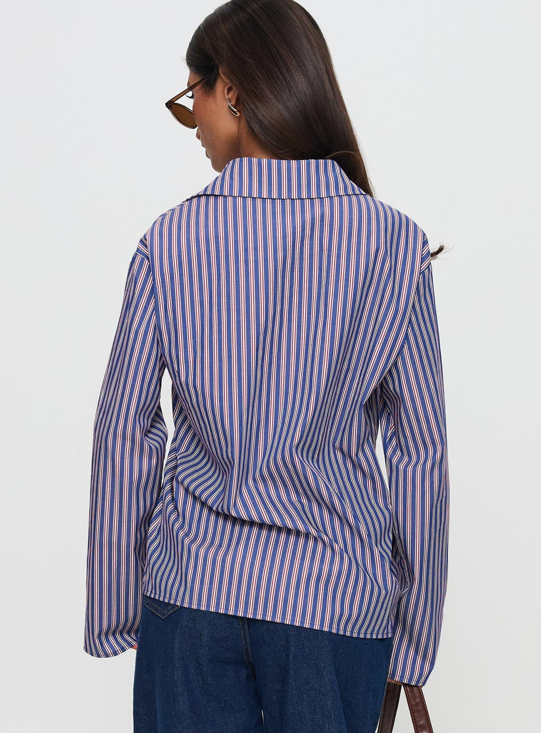 Trillian Long Sleeve Top Navy Stripe