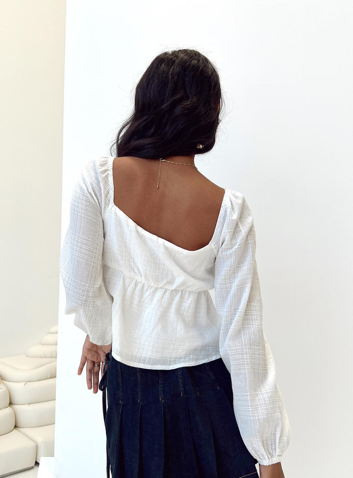 Langarmshirt Maxime Weiß