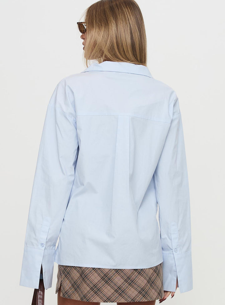 Calistoga Hemd mit tiefem Kragen Blau