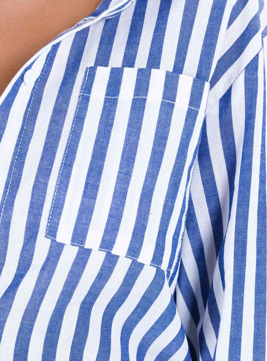 Shaylan Streifenhemd Blau
