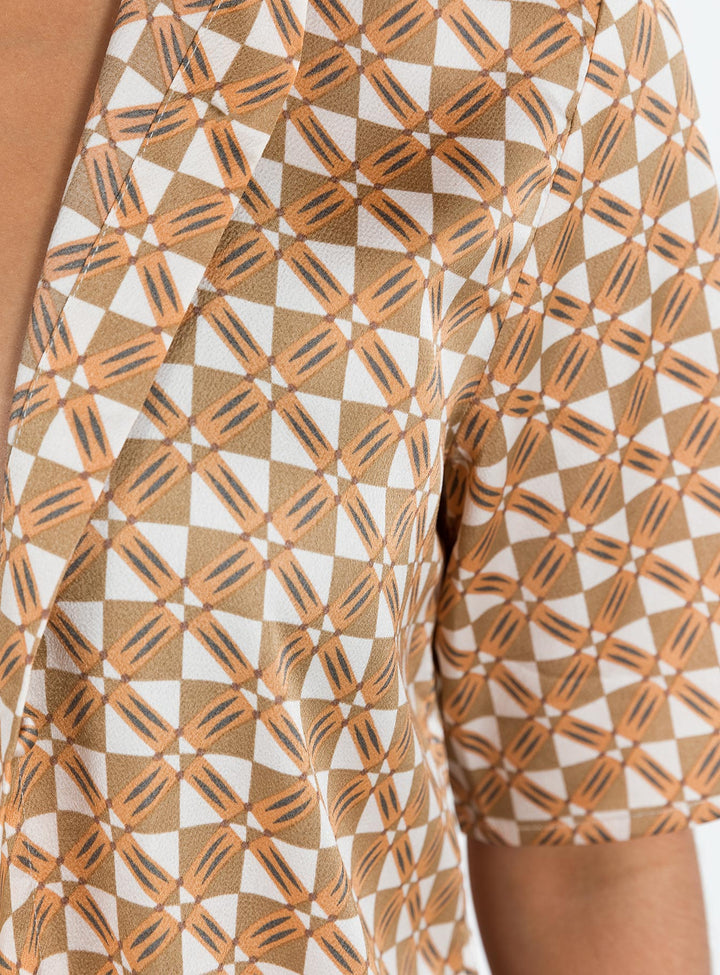Ziggy Short Sleeve Shirt Orange Geo
