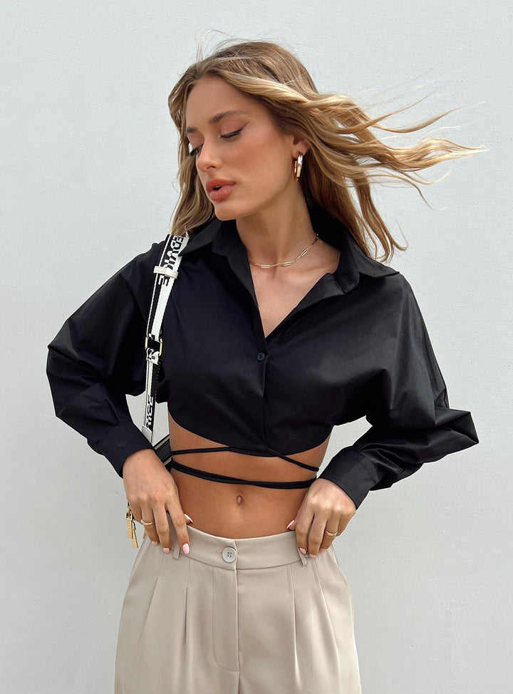 Rylen Langarmshirt Schwarz