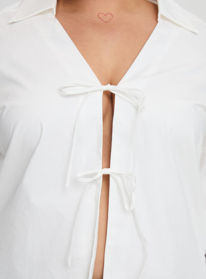 Rinon Langarmshirt Weiß Curve
