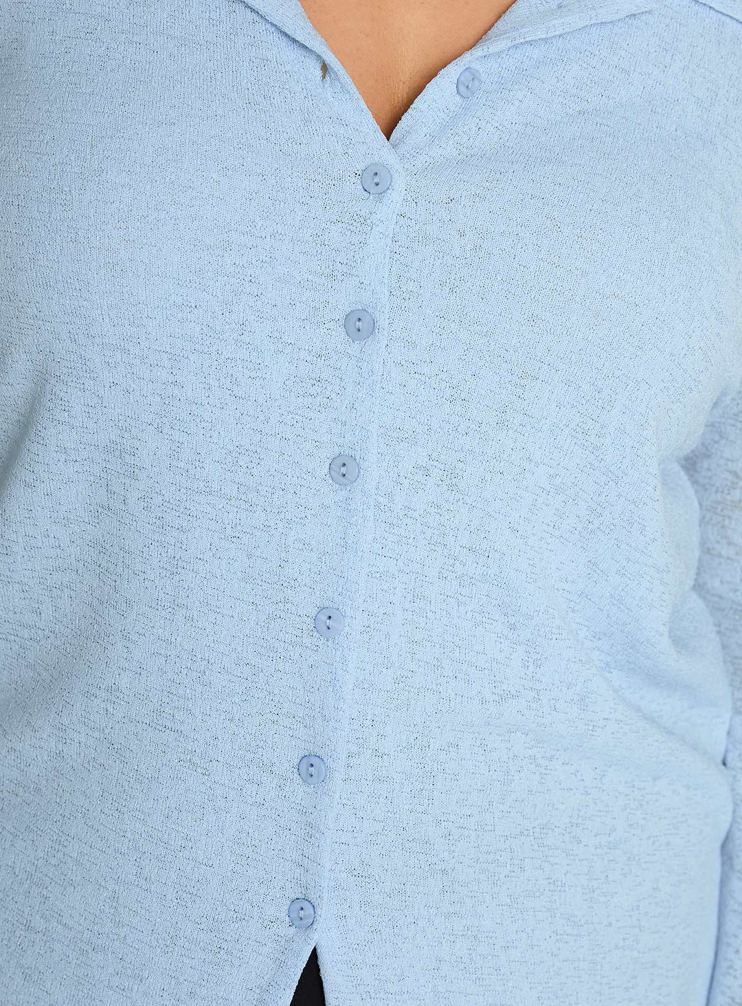 Finnean Langarmshirt Pale Blue Curve