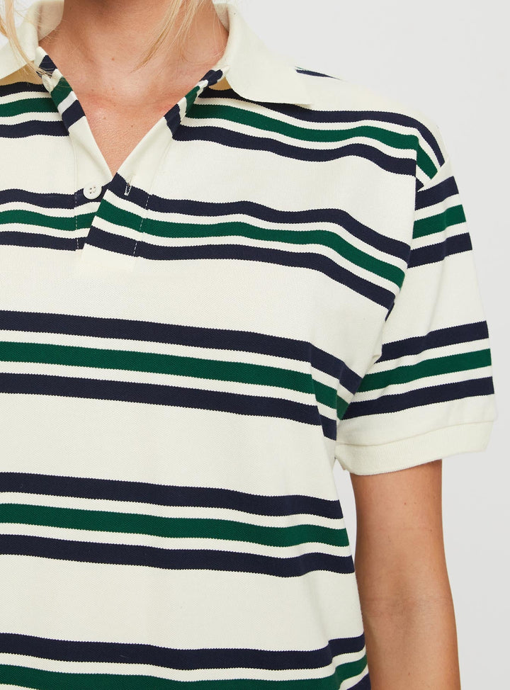 Freizeit-Poloshirt Elfenbein-Moos