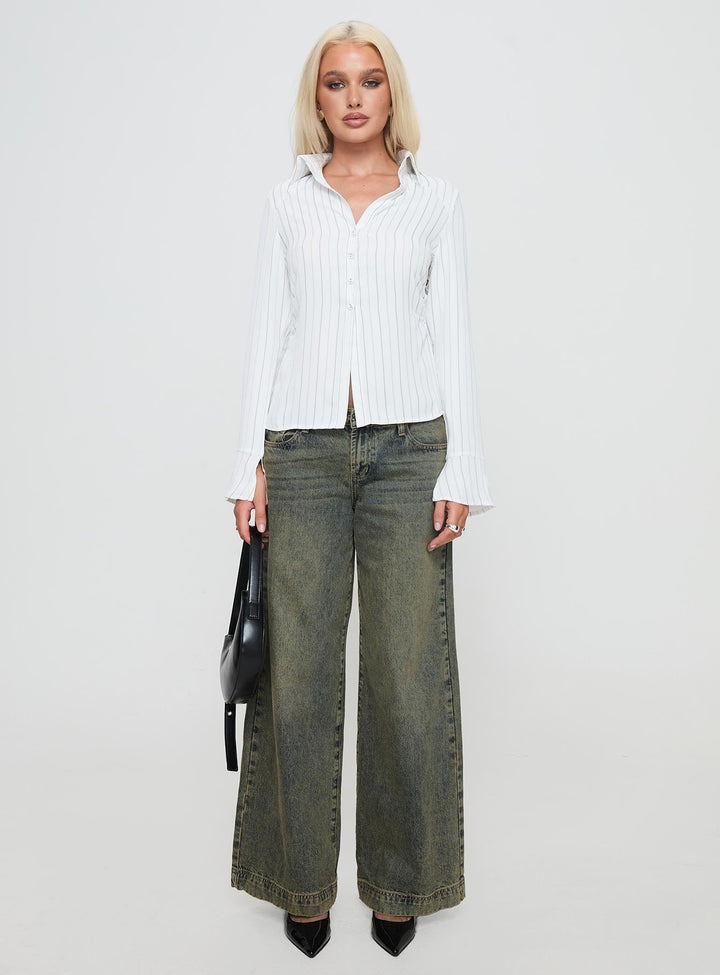 Aldgate Long Sleeve Top White