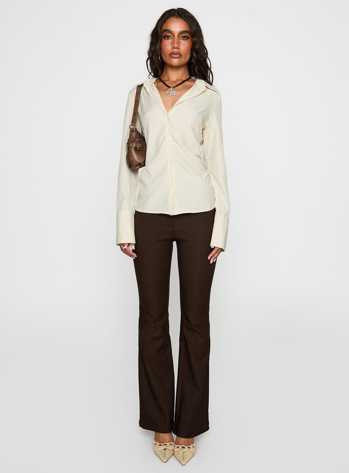 Rush Hour Langarmshirt Gelb gestreift