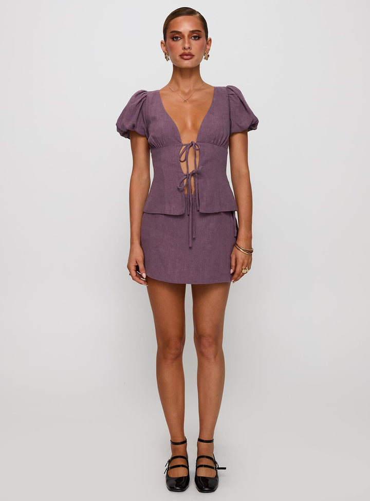 Wilhelmina Blouse Top Mauve